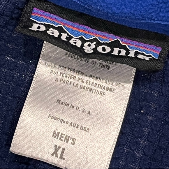 Patagonia Men’s Royal Blue R4 Fleece Jacket size XL - Picture 7 of 8